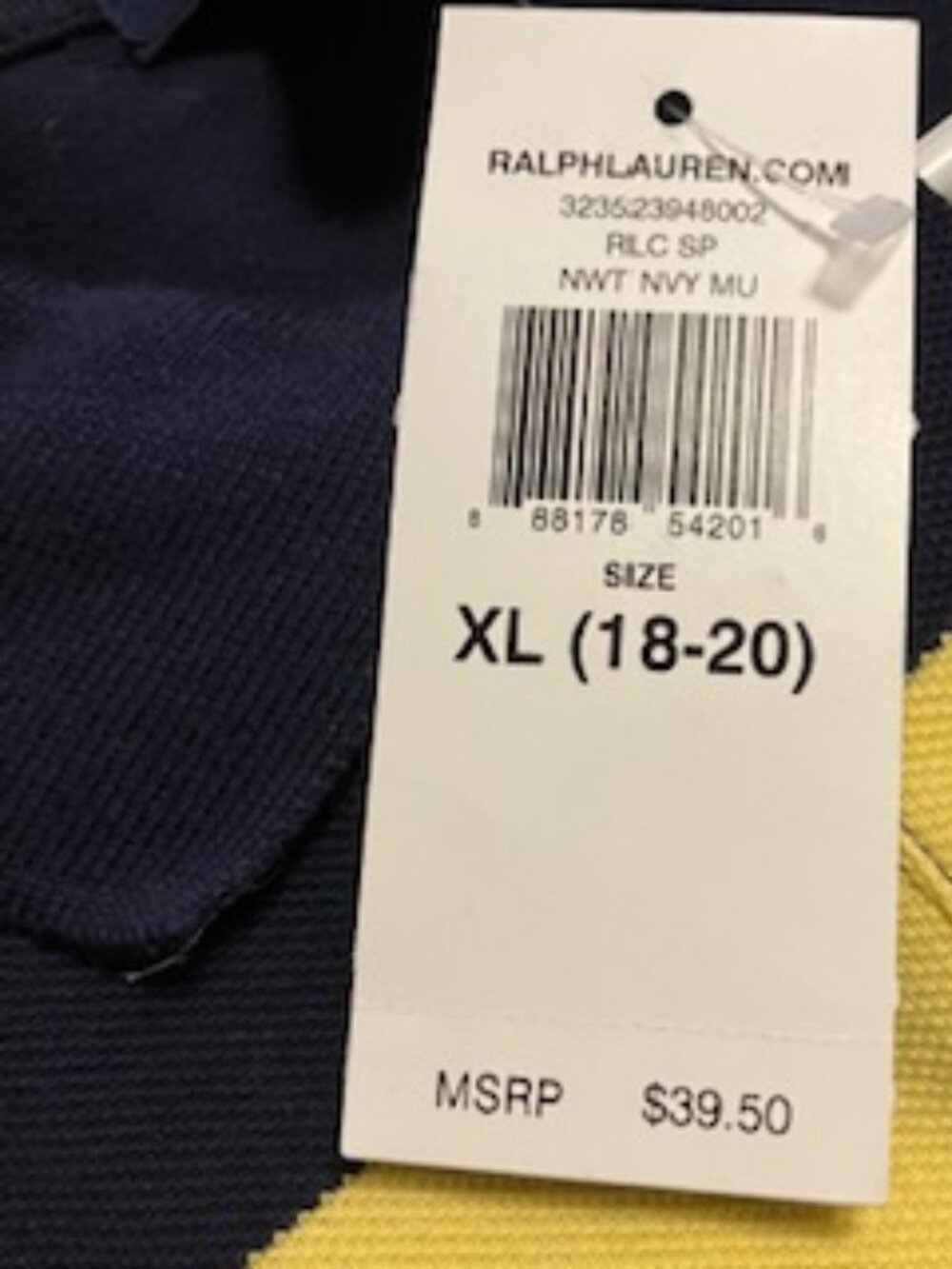 Boys Ralph Lauren Polo  Size XL (18-20) NEW with Tag - Picture 6 of 8